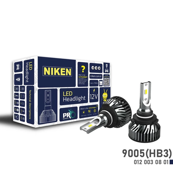 NİKEN 9005 led xenon far aydınlatma seti şimşek etkili niken pro 6400lm