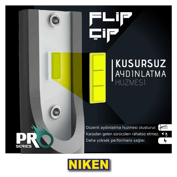 NİKEN H10 led xenon far aydınlatma seti şimşek etkili niken pro 6400lm - 3
