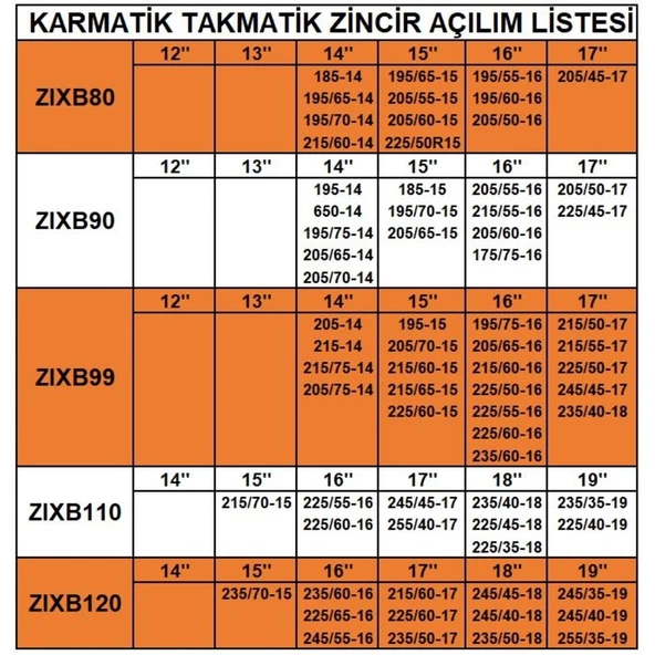SPACE ZİNCİR Takmatik kar patinaj zinciri 195x50x16 grup:7 space - 4
