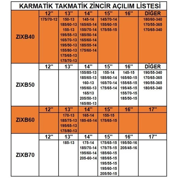 SPACE ZİNCİR Takmatik kar patinaj zinciri 155x80x13 grup:4 space - 3