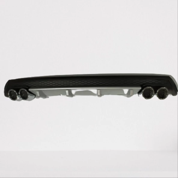 AUTOGP Vw polo 6r arka tampon difüzörü plastik 4 çıkış 2009+ gri