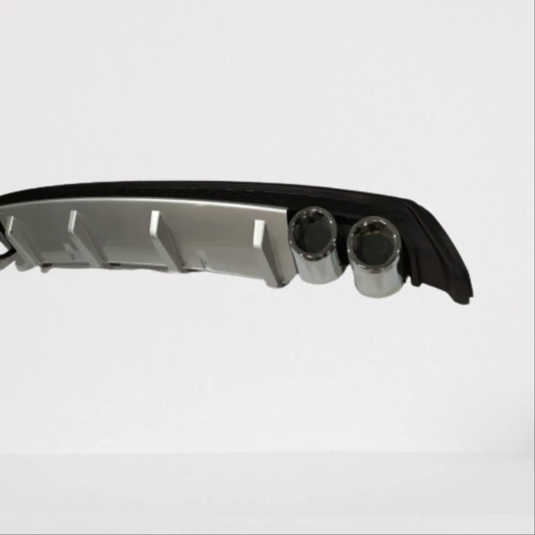 AUTOGP Vw polo 6r arka tampon difüzörü plastik 4 çıkış 2009+ gri - 2