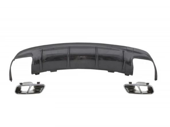 AUTOGP MERCEDES W117 CLA 45 DIFÜZÖR & EGZOZ SETI 16-19 SILVER EGZOZ ILE