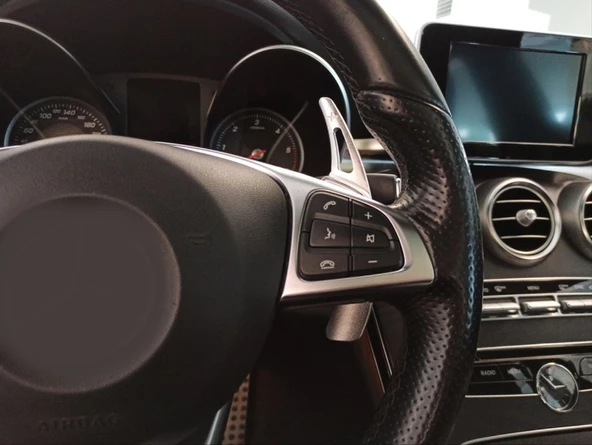 Autogp MERCEDES 2015+  C- GLC- GLE- S- CLA- GLA  PADDLE SHIFT (F1 VITES KULAKCIK)  SILVER - 3