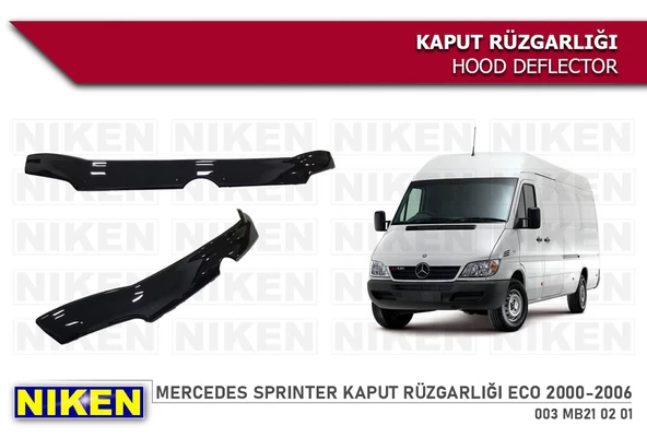 NİKEN Mercedes sprinter kaput rüzgarlığı koruyucu 2000 / 2006