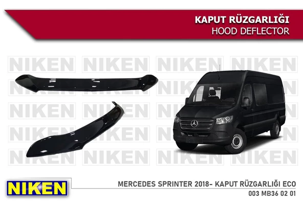 NİKEN Mercedes sprinter kaput rüzgarlığı koruyucu 2018+