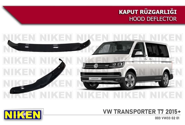 NİKEN Vw transporter t7 kaput rüzgarlığı koruyucu 2015+