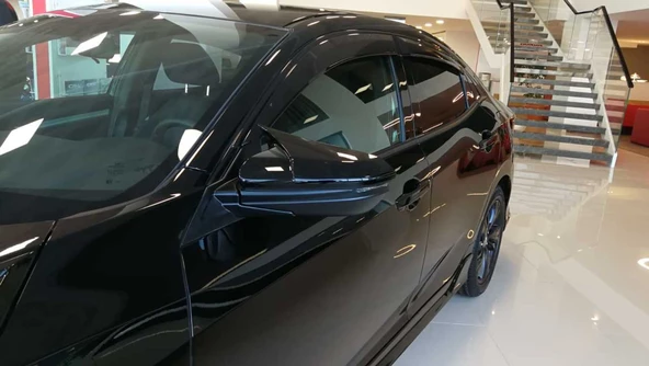 AUTOGP Honda civic fc5 uyumlu ayna kapağı batman yarasa piano black - 2