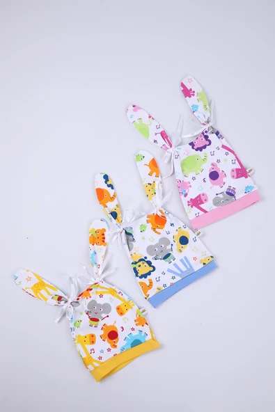 Babyhola Erkek Bebek Şapka Bere 3'lü Set Yenidoğan Hediyelik 42490 - 6