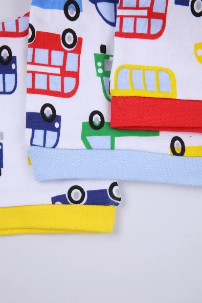 Babyhola Erkek Bebek Şapka Bere 3'lü Set Yenidoğan Hediyelik 42490 - 2