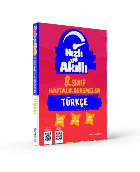 Tammat Hızlı Ve Akıllı 8. Sınıf Haftalık Deneme Türkçe Kitap