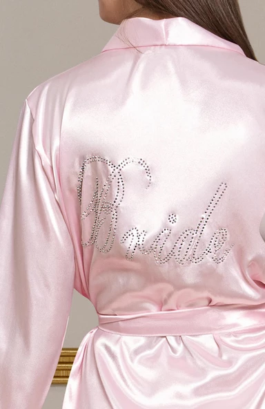 Moon Girly 1153 Taşlı Saten Sabahlık Bride / Gelin - 5