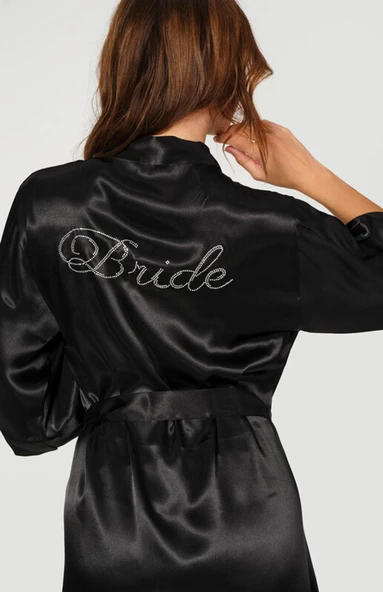 Moon Girly 1153 Taşlı Saten Sabahlık Bride / Gelin - 6