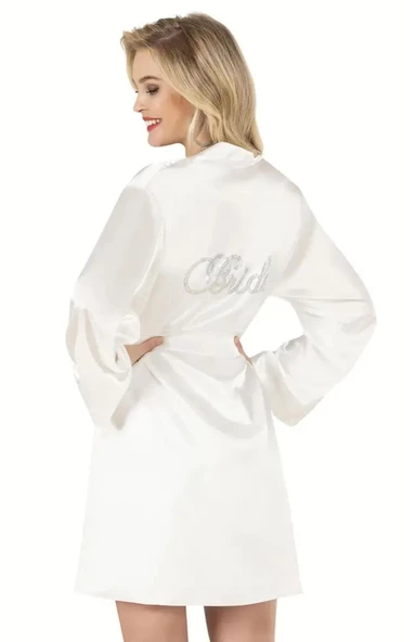 Moon Girly 1153 Taşlı Saten Sabahlık Bride / Gelin - 8
