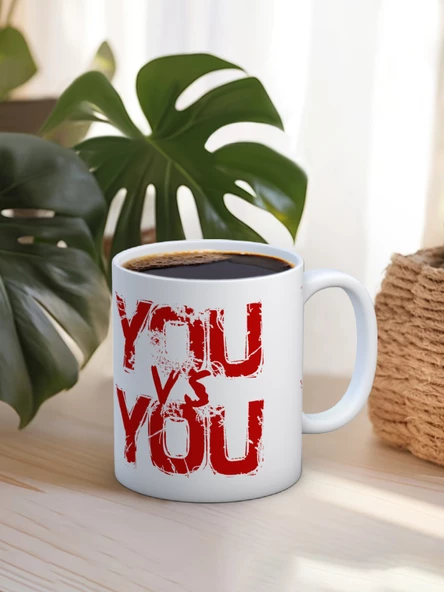 Baskılı Kupa Bardak Seramik Mug - You vs You