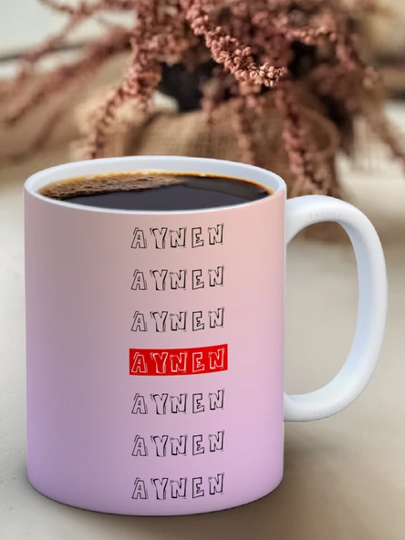 Baskılı Kupa Bardak Seramik Mug - Aynen
