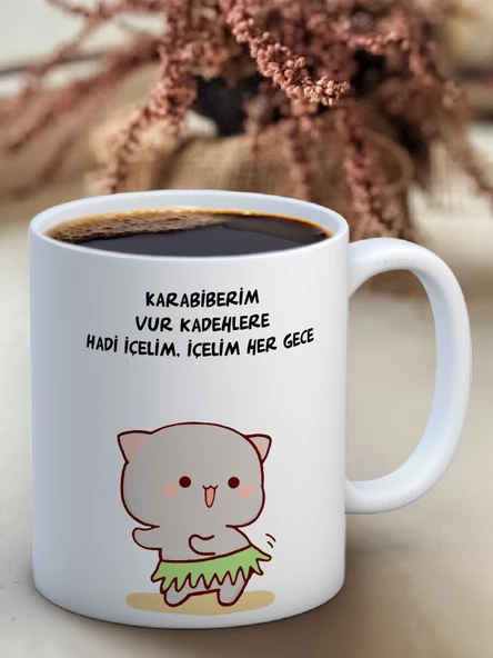 Baskılı Kupa Bardak Seramik Mug - Karabiberim