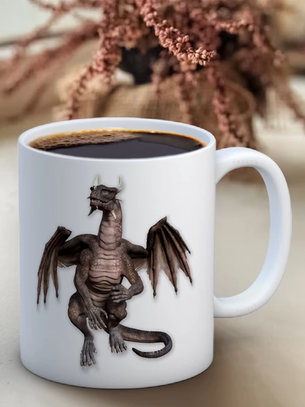 Baskılı Kupa Bardak Seramik Mug - Dinozor