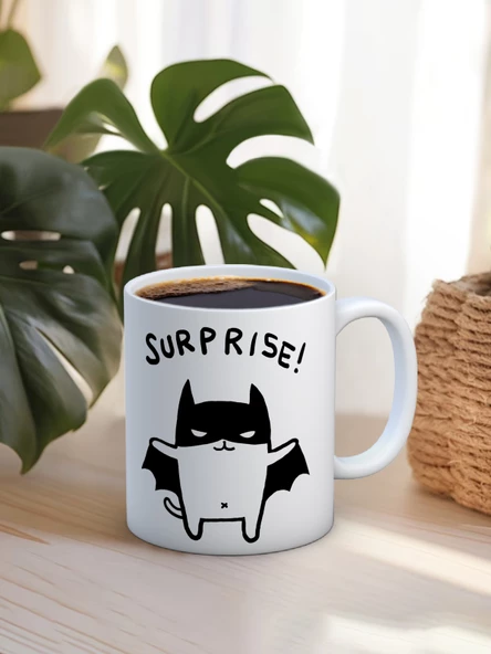 Baskılı Kupa Bardak Seramik Mug - Surprise