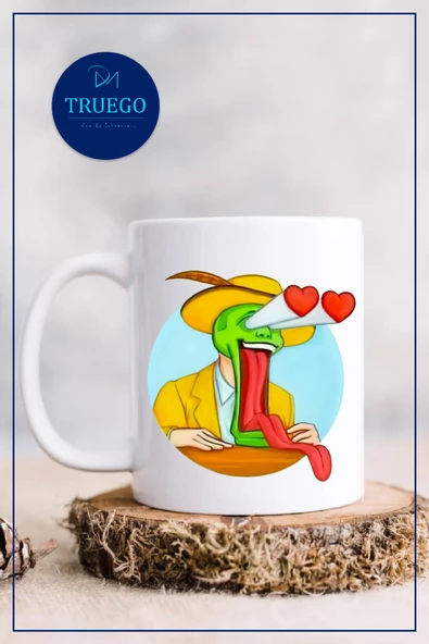 Baskılı Kupa Bardak Seramik Mug - Maske - 2