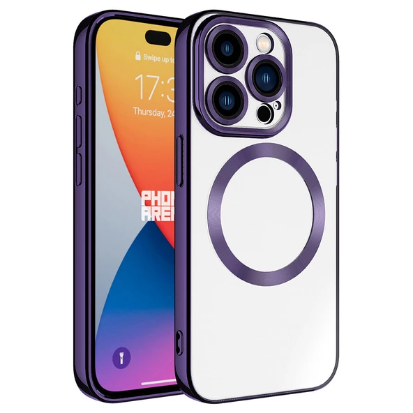 Vendas iPhone 15 Pro Max Uyumlu Veve Serisi Wireless Şarj Destekli Kamera Lens Korumalı Magic Smooth Silikon Kılıf