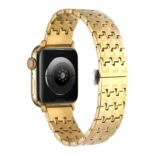 Apple Watch 40mm Kordon Zikzak Dizayn Metal Kordon 86 - 4