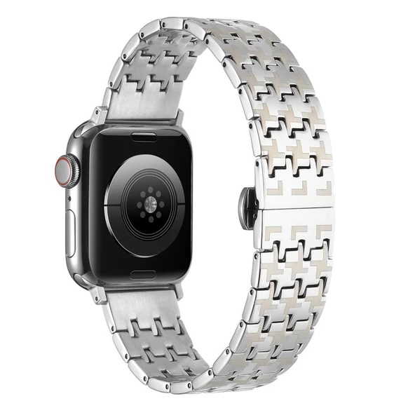 Apple Watch 40mm Kordon Zikzak Dizayn Metal Kordon 86 - 5