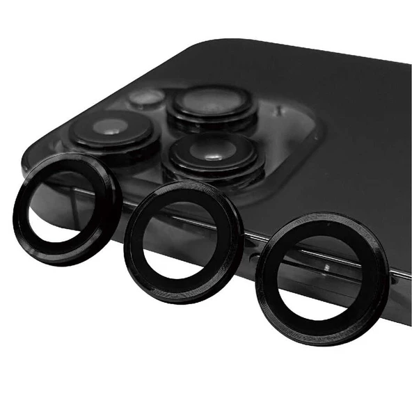 Apple iPhone 15 Pro Kamera Lens Koruyucu Çerçeveli Koruyucu CL-07 - 7