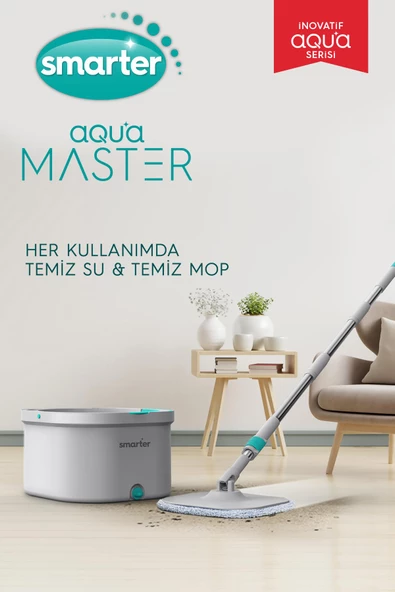 SMARTER AQUA MASTER TEMİZ & KİRLİ SUYU AYIRMA ÖZELLİĞİ OTOMATİK TEMİZLİK SETİ MOP PASPAS - 2