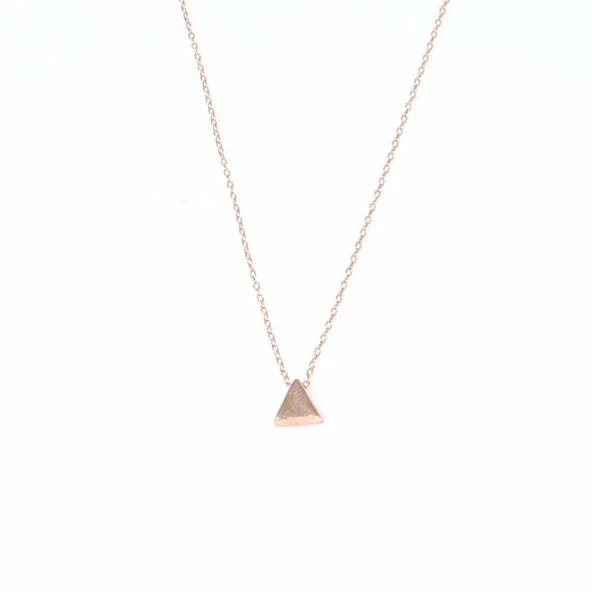 925 Ayar Gümüş Üçgen Kolye - Resim 5