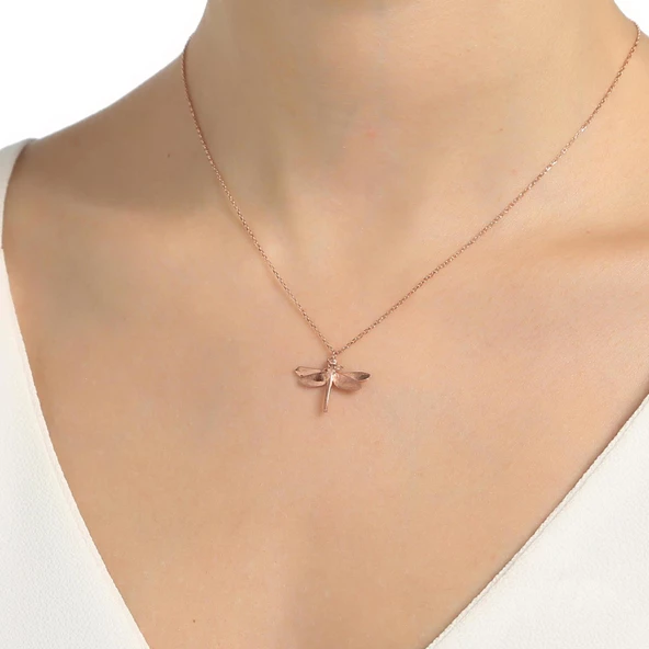 925 Ayar Gümüş Yusufçuk Kolye - Resim 6