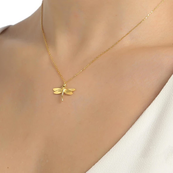 925 Ayar Gümüş Yusufçuk Kolye - Resim 7