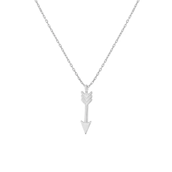 925 Ayar Gümüş Ok Kolye - Resim 5