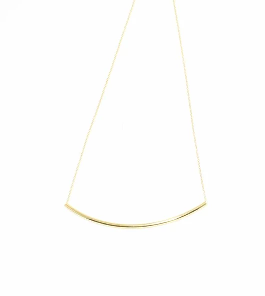 925 Ayar Gümüş Boru Kolye - 4