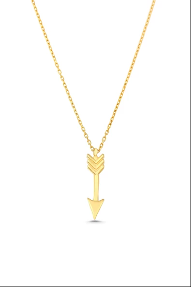 925 Ayar Gümüş Ok Kolye - Resim 8