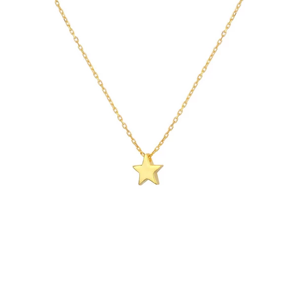 925 Ayar Gümüş Minik Yıldız Kolye - Resim 2
