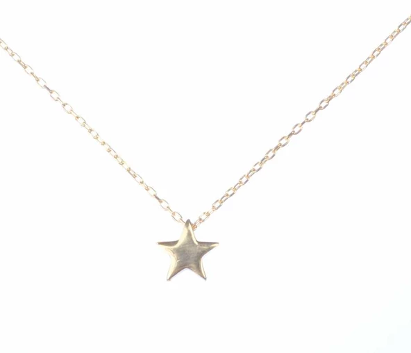 925 Ayar Gümüş Minik Yıldız Kolye - Resim 3