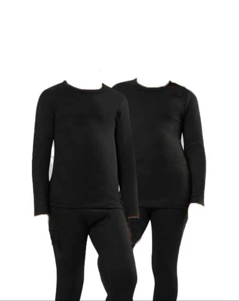 KOTA ERKEK ÇOCUK TERMAL TAKIM 2 ADET  SİYAH 3-4 Yaş ürün görseli