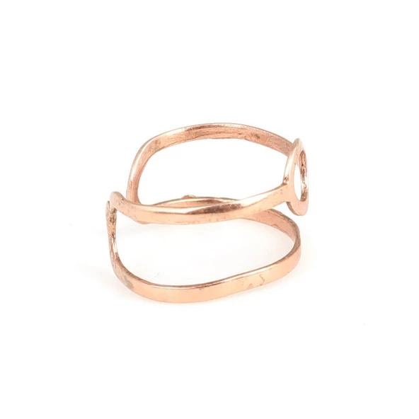 925 Ayar Gümüş Yuvarlak Yüzük, Pembe - Resim 5