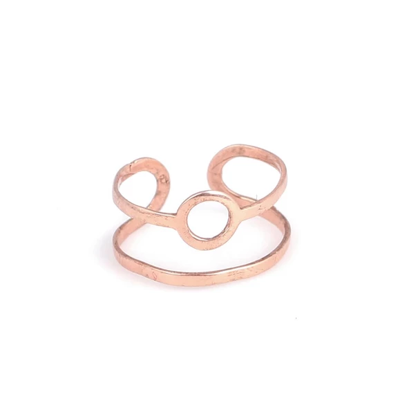 925 Ayar Gümüş Yuvarlak Yüzük, Pembe - Resim 4