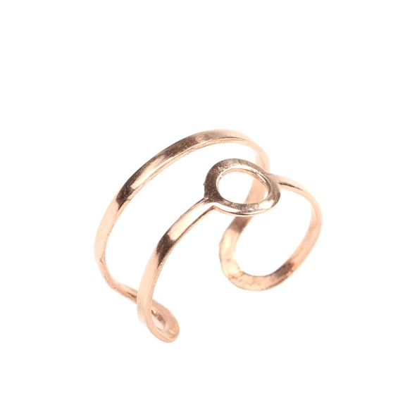 925 Ayar Gümüş Yuvarlak Yüzük, Pembe - Resim 6