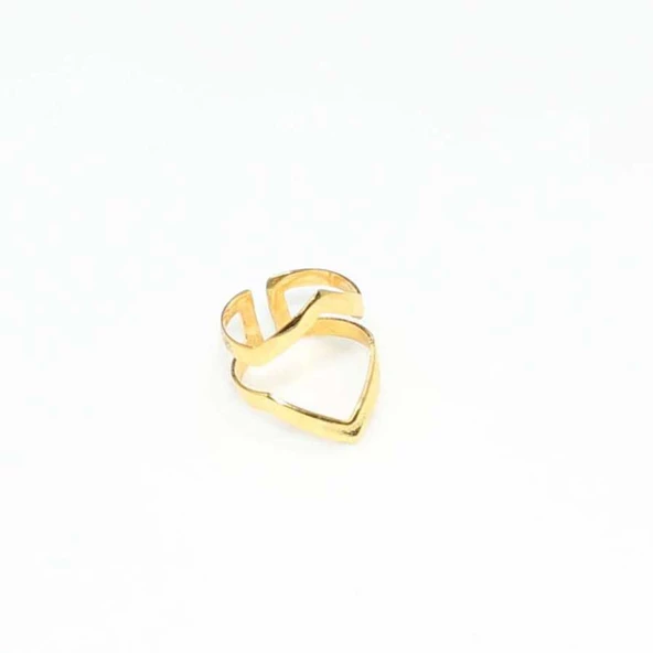 925 Ayar Sarı Gümüş Zikzak Yüzük - Resim 4