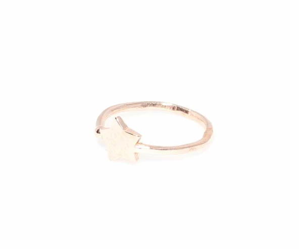 925 Ayar Gümüş Minik Yıldız Yüzük, Pembe - Resim 2