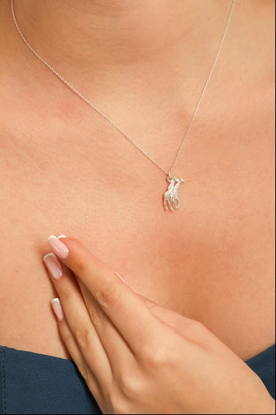 925 Ayar Gümüş Aşk-ı Zürafa Kolye ürün görseli