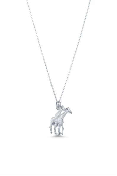 925 Ayar Gümüş Aşk-ı Zürafa Kolye - Resim 9