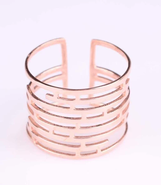 925 Ayar Gümüş Labirent Yüzük, Pembe ürün görseli 1