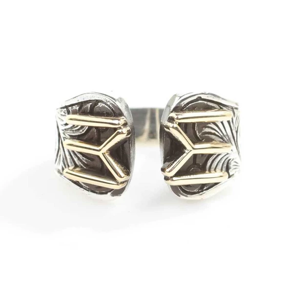 925 Ayar Gümüş Kayı Obası Sembolü Erkek Yüzük ürün görseli