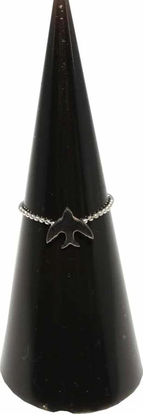 925 Ayar Gümüş Kırlangıç Modeli Parmak Ucu Yüzük - Resim 3