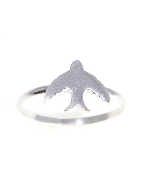 925 Ayar Gümüş Kırlangıç Yüzük, Beyaz - Resim 5