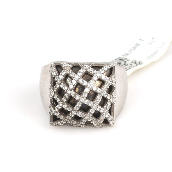 925 Ayar Gümüş Modern Tasarım Yüzük - Resim 5